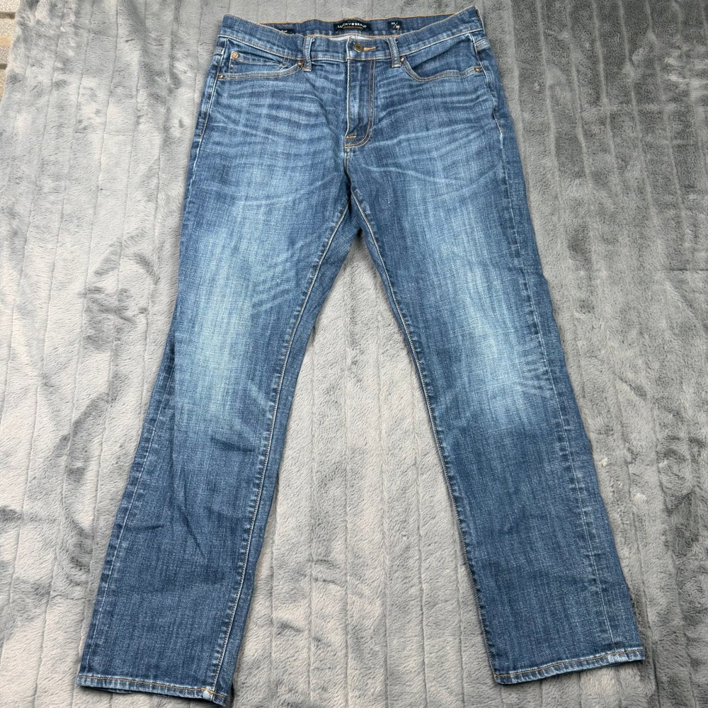 Lucky Brand 410 Athletic Slim Jeans Mens 32x30 Blue Medium Wash Denim 7M12140